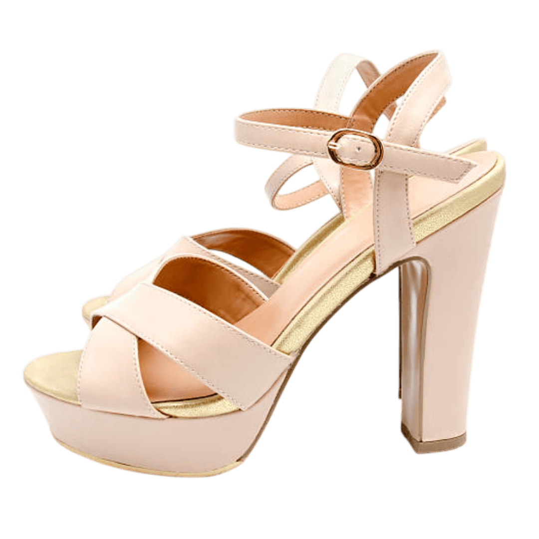Beige Platform Sandals 2