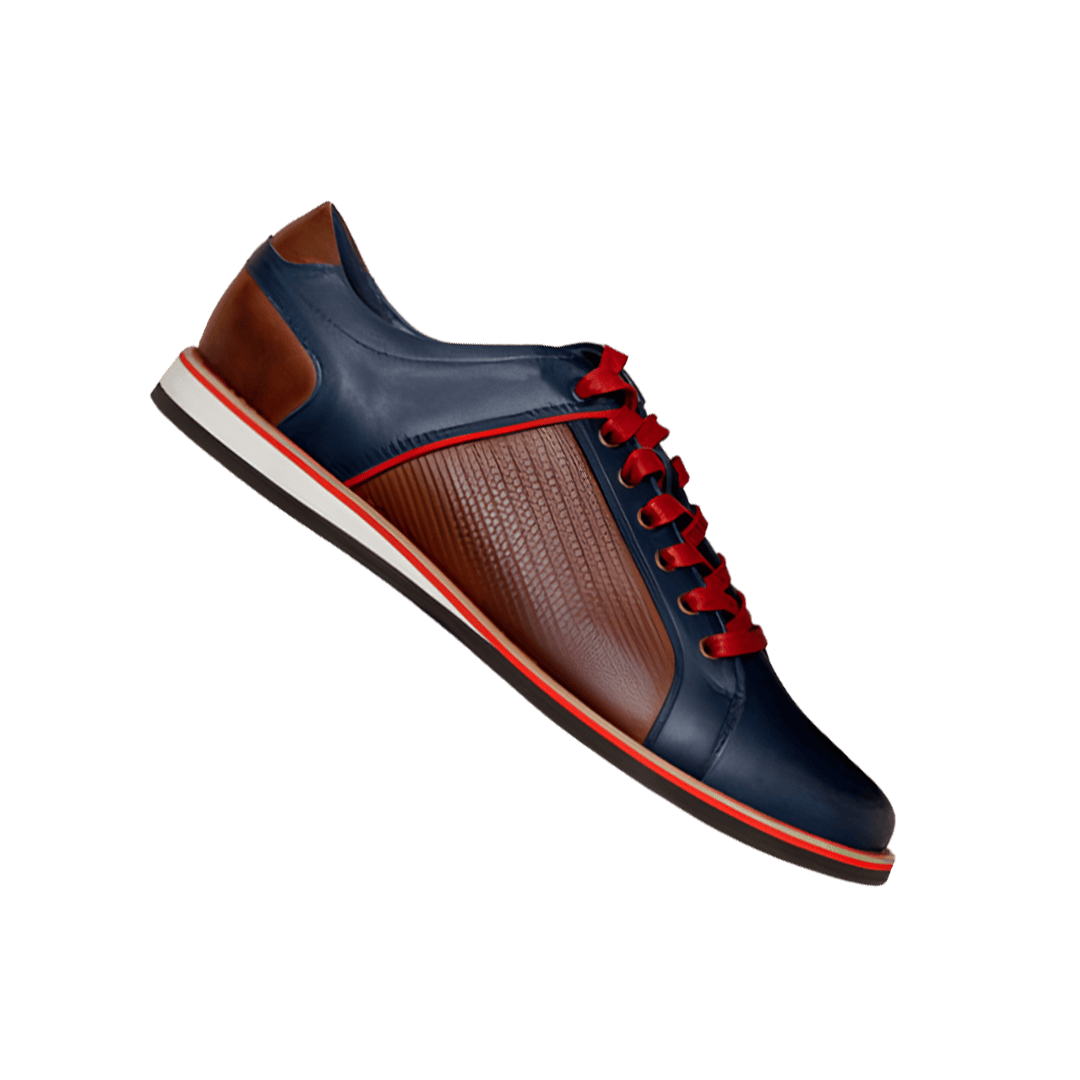 Blue Leather Sneakers 2