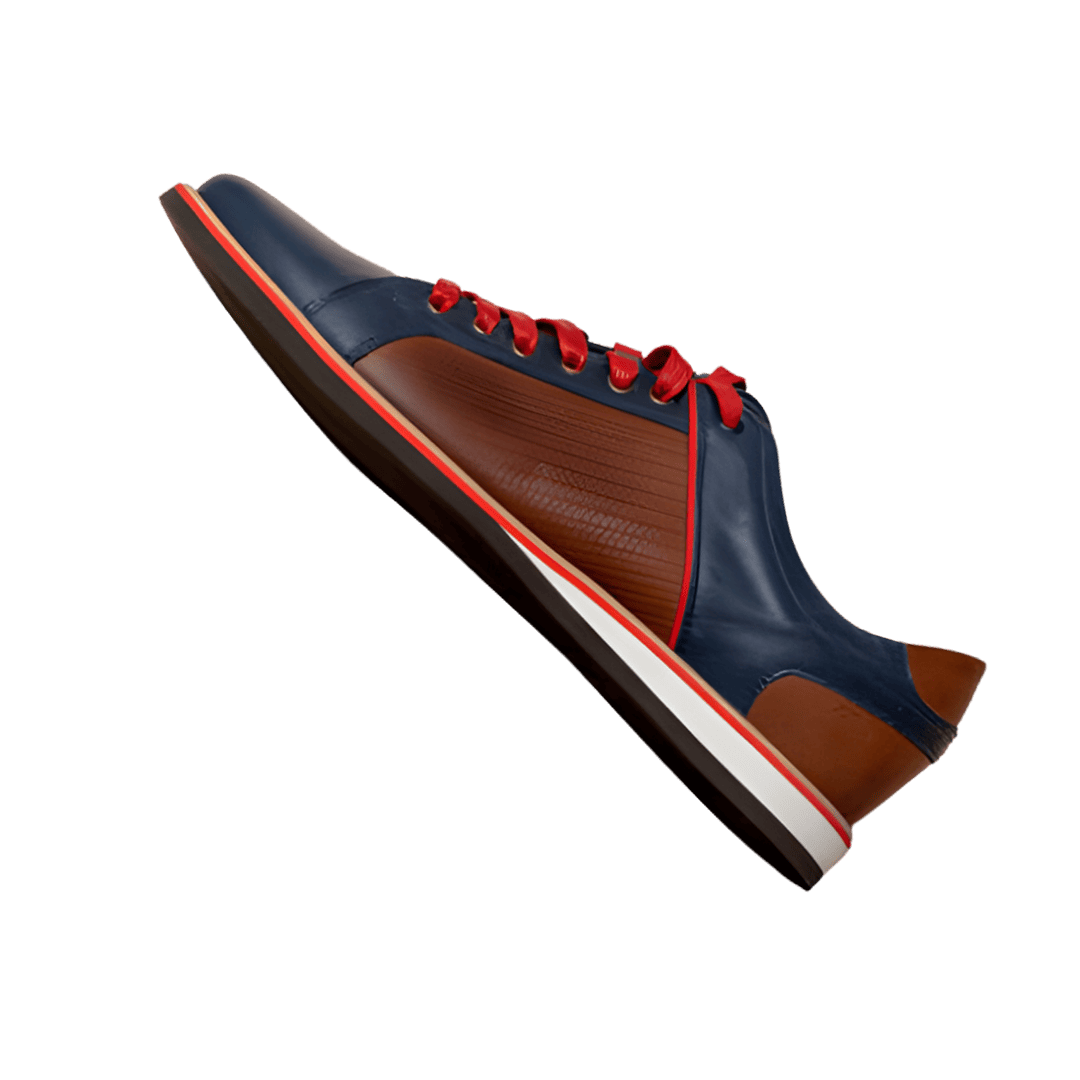 Blue Leather Sneakers 3
