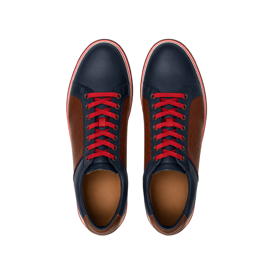 Blue Leather Sneakers 4
