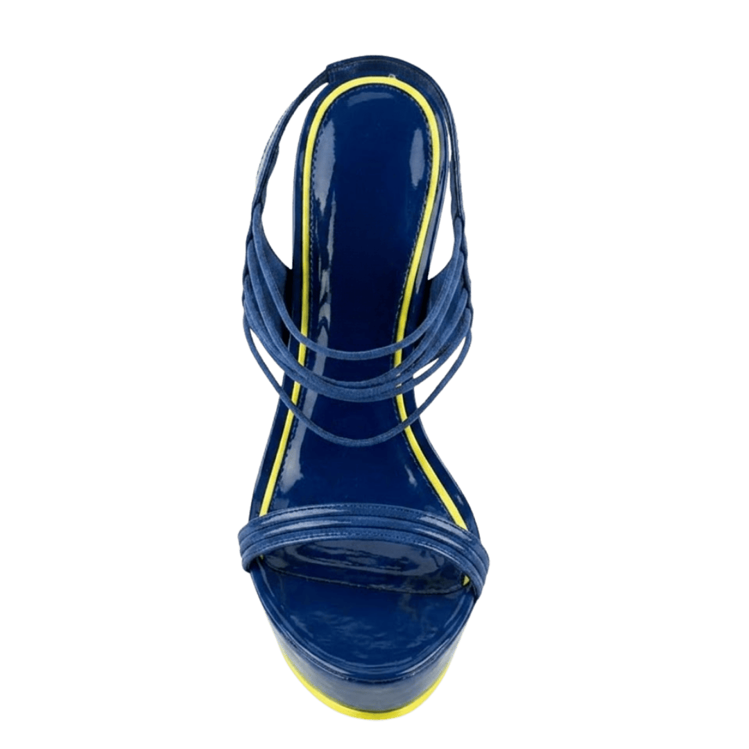 Blue Strappy Heels 4
