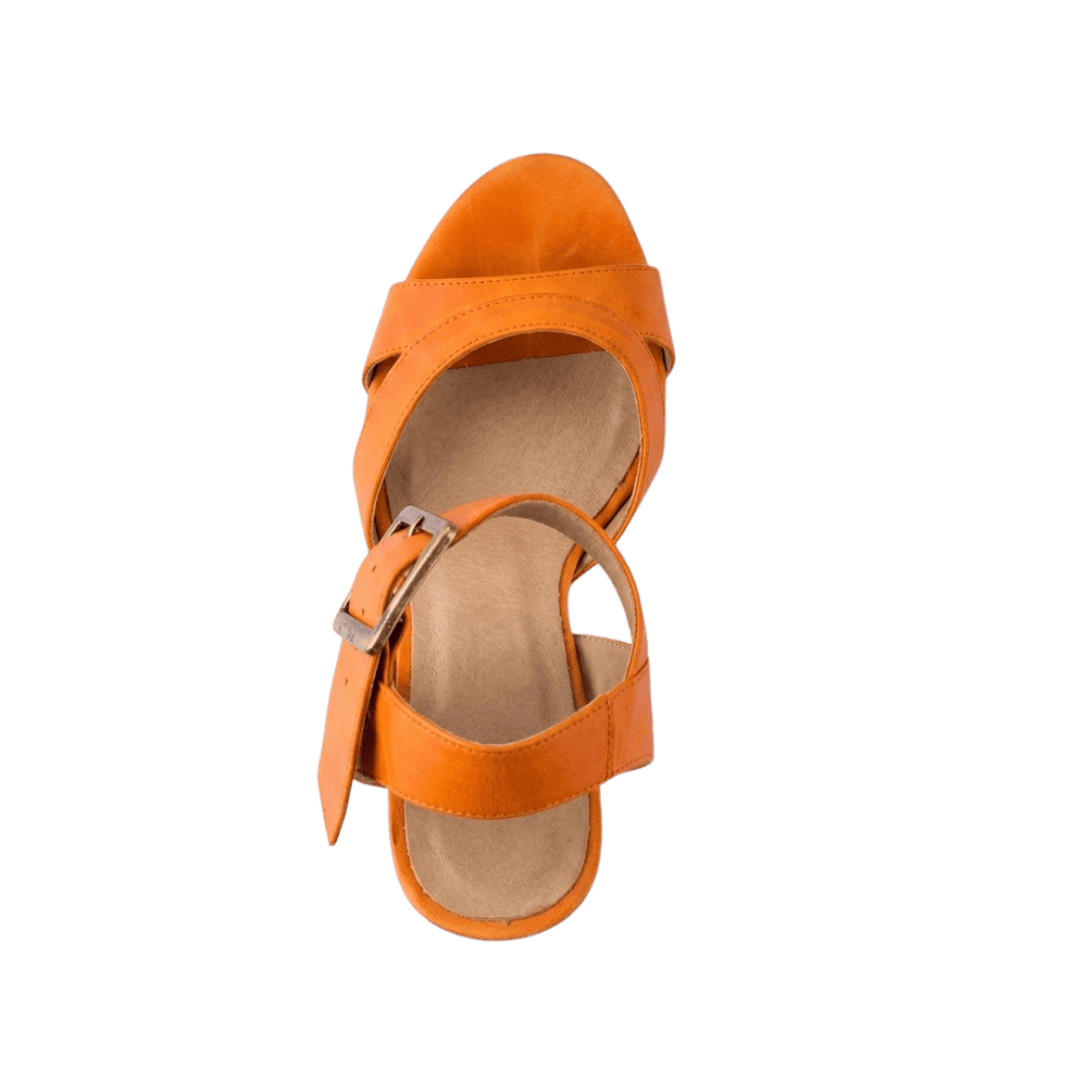 Orange Platform Sandals 4