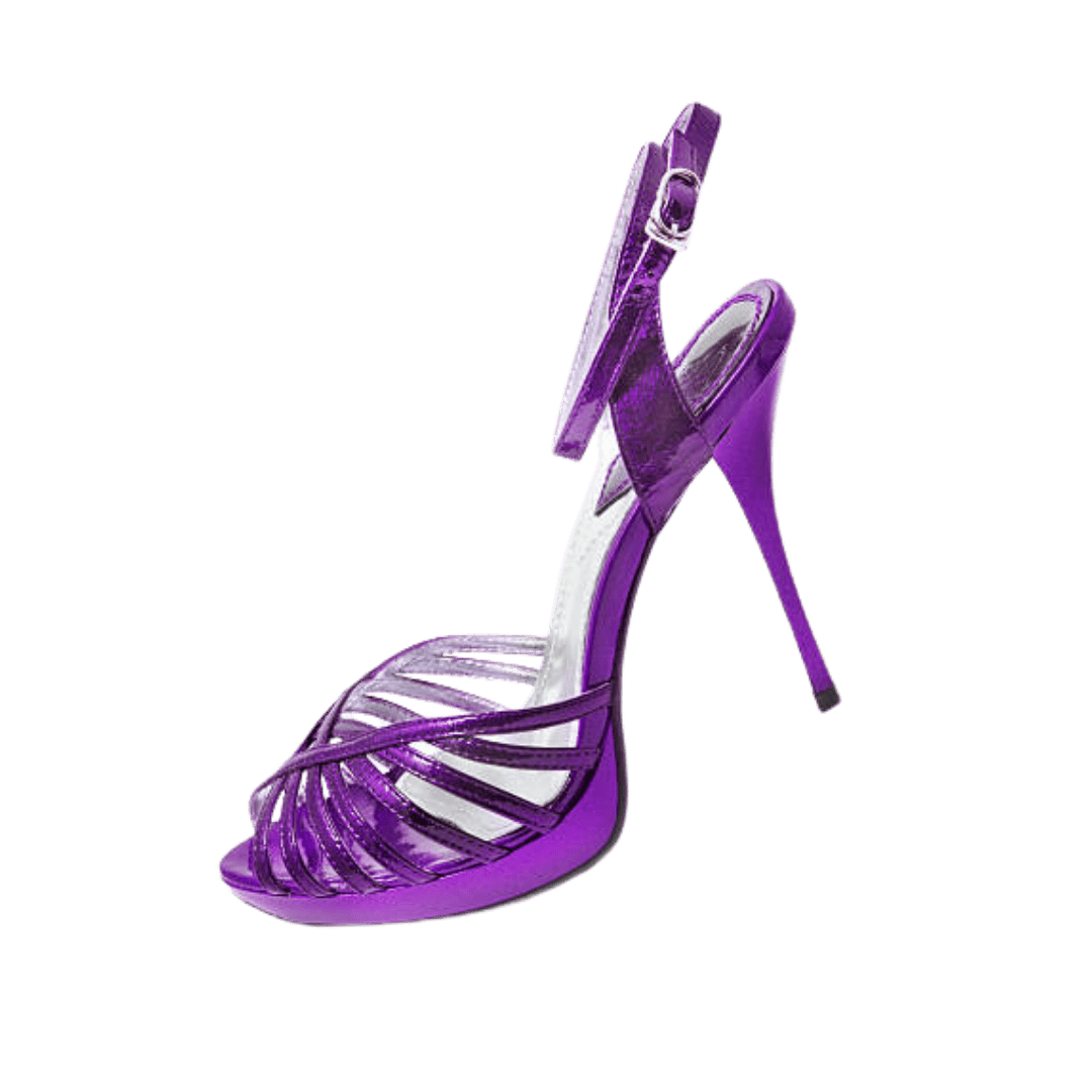 Purple Strappy Heels 2